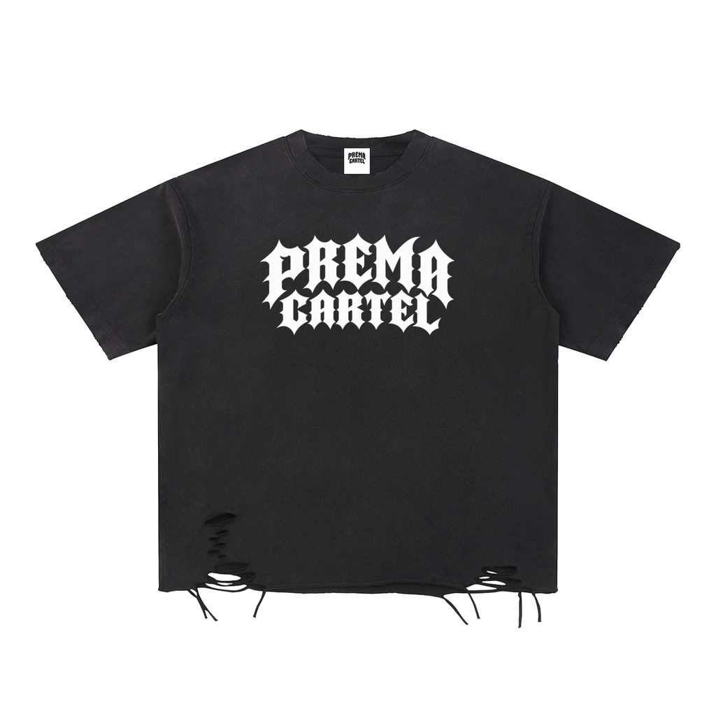 PREMA CARTEL Snow-Washed Raw-Hem Tee